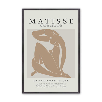 Matisse's Nude II en brun clair roulé