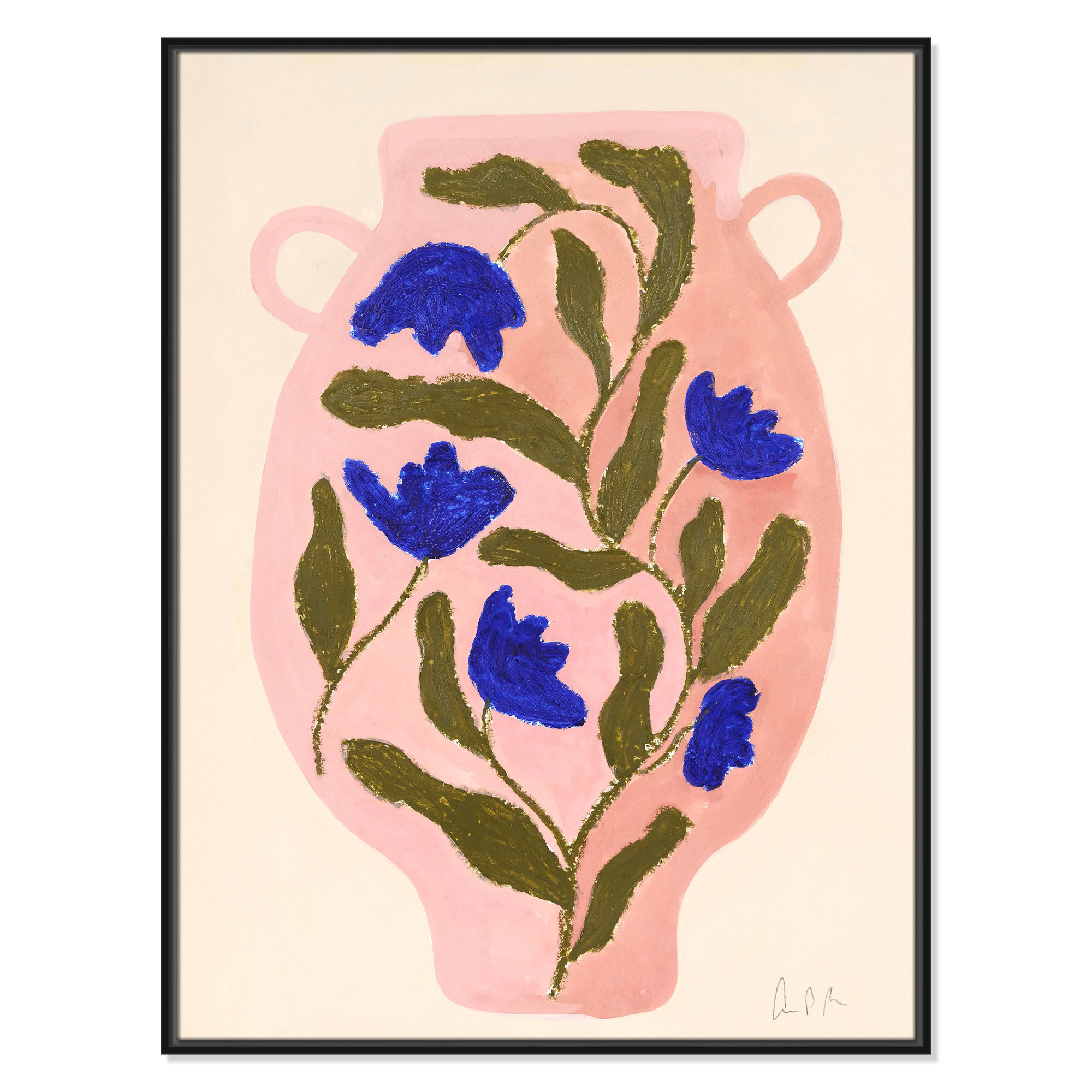 Vase No. 01 Print by Camilla Bergqvist, 41.5" H x 31.5" W, Black