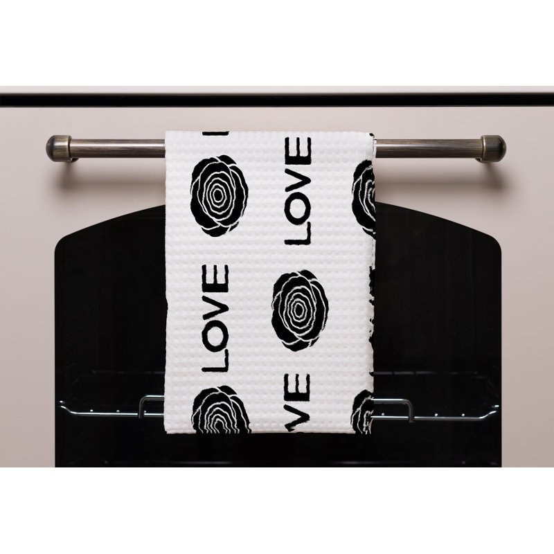 Cotton Floral Waffle Kitchen Towel
