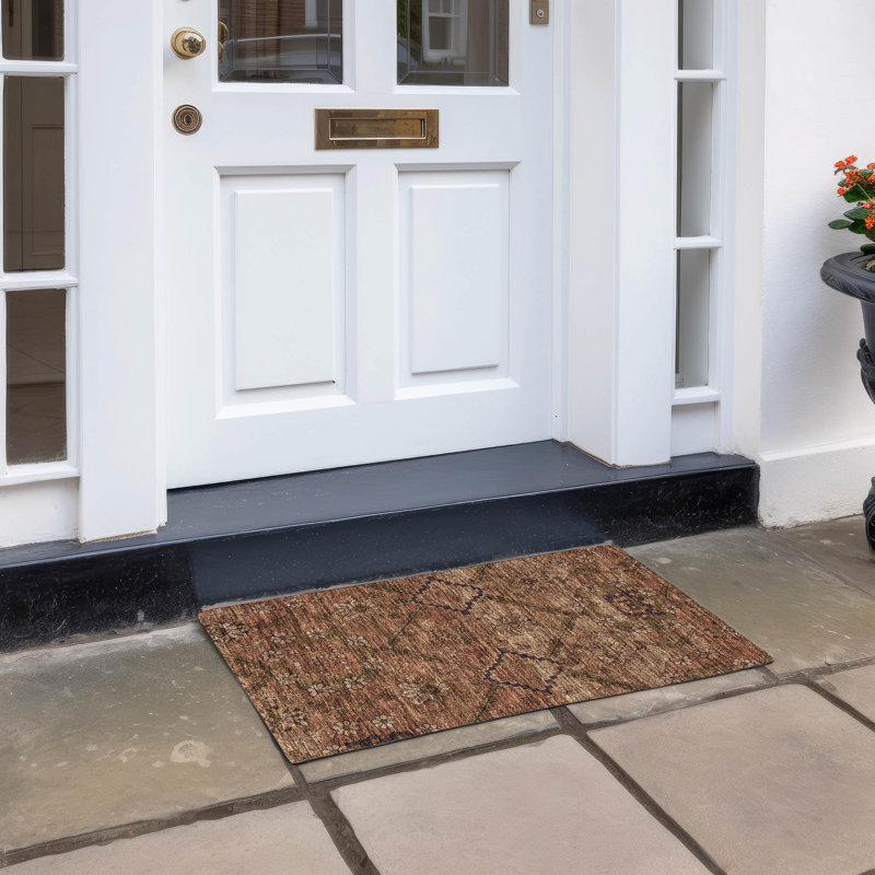  Tapis d'entrée antidérapant Malchow, Rectangle 1 pi 8 po x 2 pi 6 po