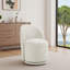 Integrated Barrel Armless Swivel Fabric Dining Chair-1588366704