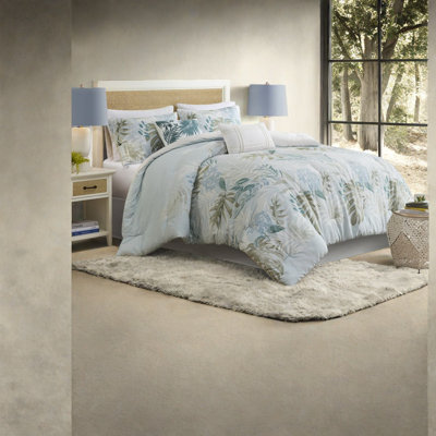 Ensembles de literie surdimensionnés en coton, bleu très grand californien Comfort Home