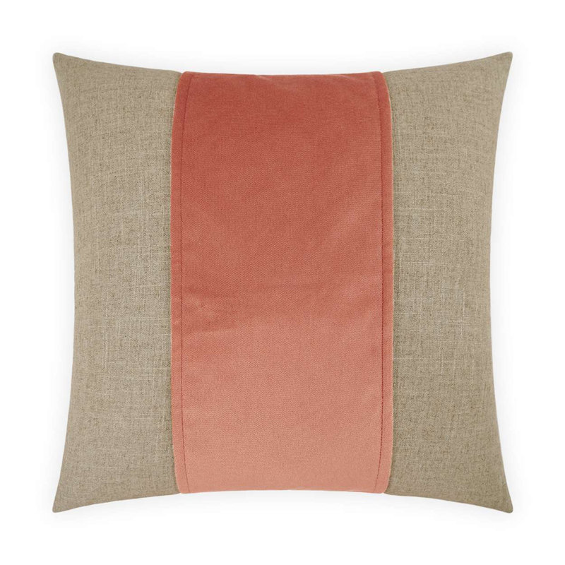 Jefferson Band Throw Pillow, Blush, Square 24"