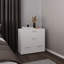 Commode à quatre tiroirs Alpine, rangement dans la chambre à coucher, blanc