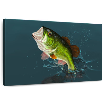 Jumping Large Mouth Bass