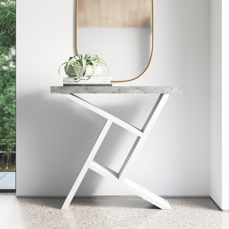 Table d'appoint étroite en stratifié parfaite comme console ou table de canapé pour le salon ou la chambre à coucher Ayling