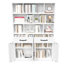 Bibliothèque moderne en métal avec rangement, finition blanche pour le bureau personnel