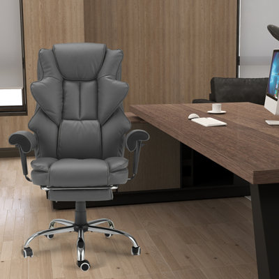 Executive Office Chair with 6-point Massage, Footrest