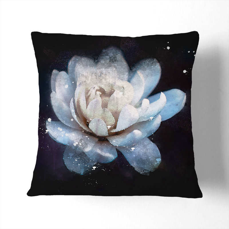 Floral Square Throw Cushion, 55cm H x 55cm W x 20cm D
