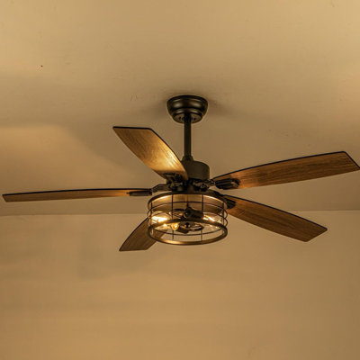 52-Inch Farmhouse Ceiling Fan With Lights And Remote Control