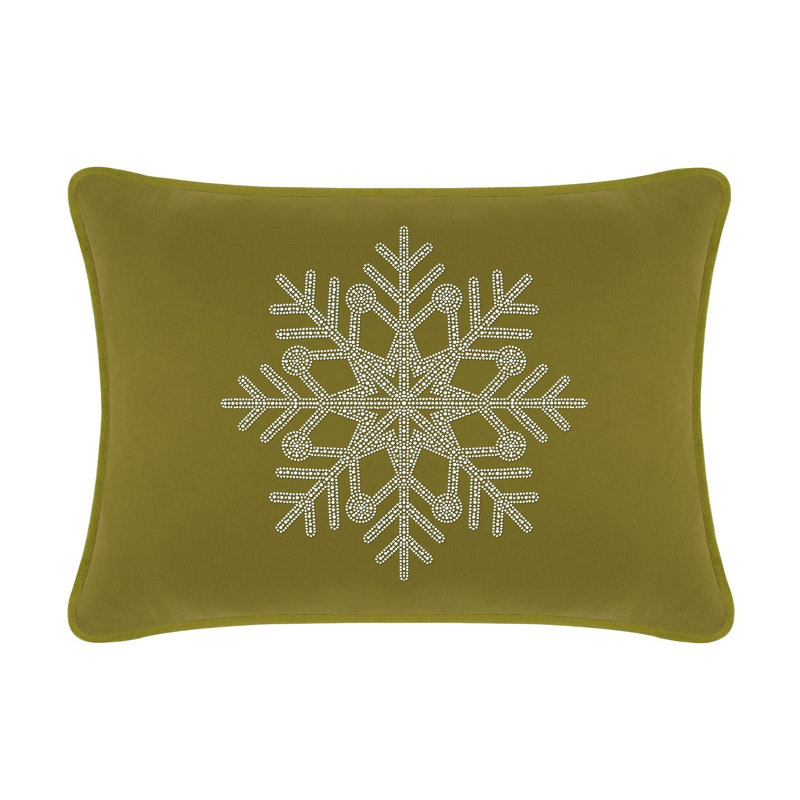 Coussin Sparkles Home | Strass et fausses perles | Rembourrage en plumes | Couleurs personnalisables, Velours olive
