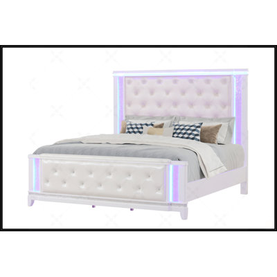 King Bed In Milky White