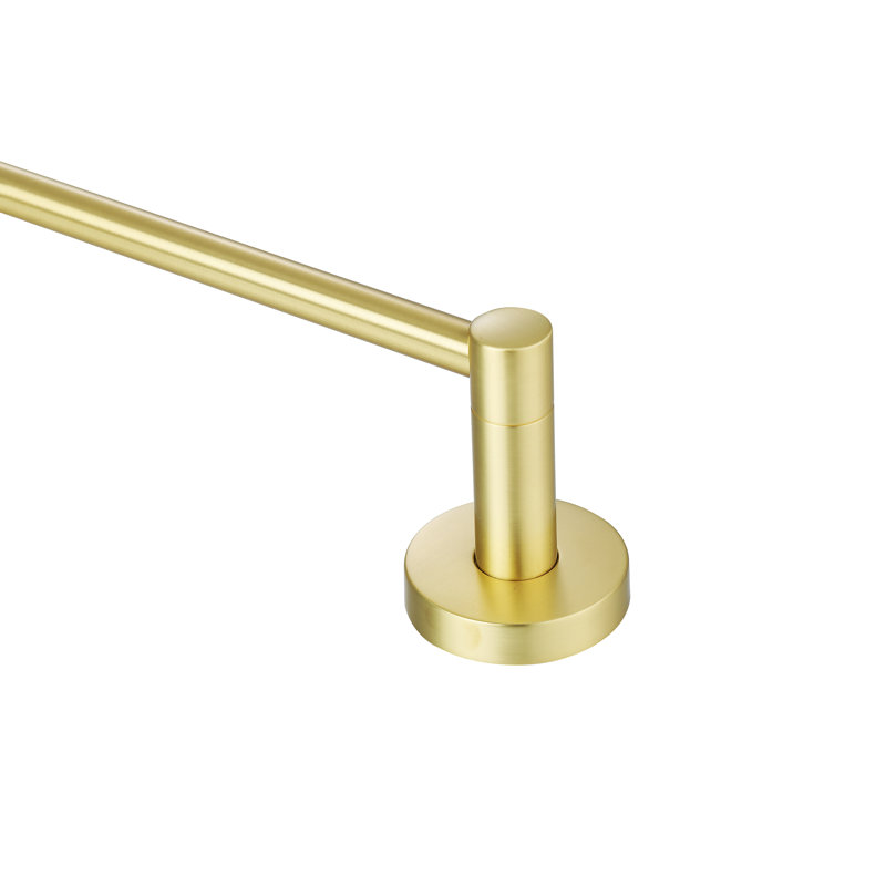 Azure - barre à serviettes simple - 30 po - Nickel satiné, H 2,87 po x l 19,57 po x P 2,87 po, Laiton satiné