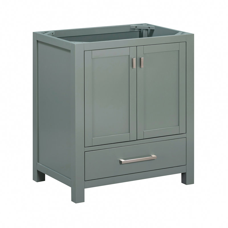 Modero 30'' W Single Bathroom Vanity Base, Smoke Green