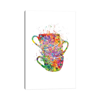 Cups Stacked by Genefy Art - Print on Canvas