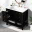 Meuble-lavabo 36 po en bois massif et noir