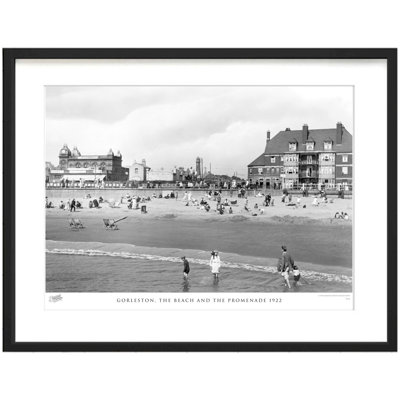 Gorleston, The Beach And The Promenade 1922 by Francis Frith - Single Picture Frame Print