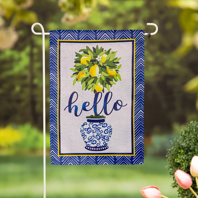 Drapeau de jardin Hello Lemon Tree