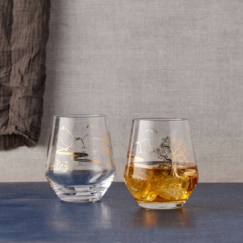 Skye 17oz. Glass Stemless Wine Glass Glassware Set