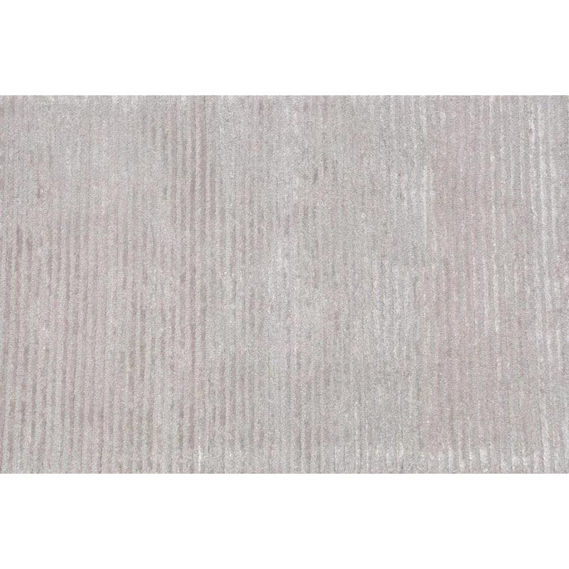 Tapis de couloir uni en coton / laine beige touffeté à la main 2 pi 6 po x 10 pi