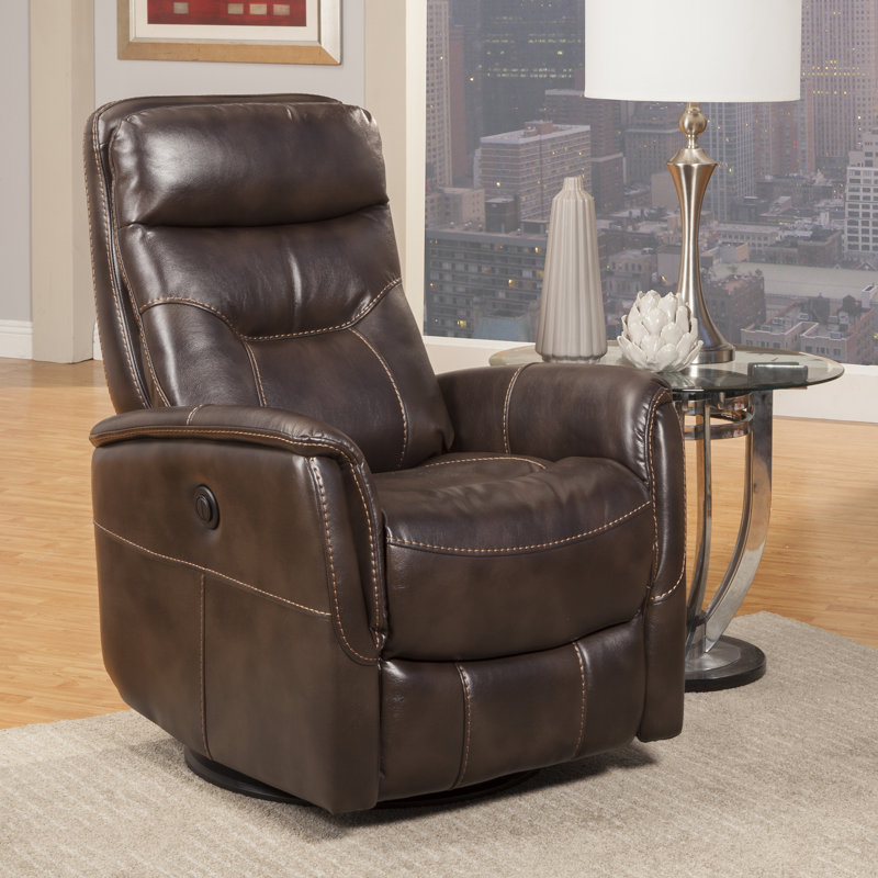 Akeelah 31" Wide Swivel Standard Recliner, Truffle