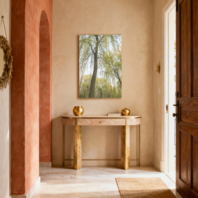 «Willow Tree Spring Landscape», ensemble de 1 reproduction d'art sur toile tendue, H 18 po x l 12 po