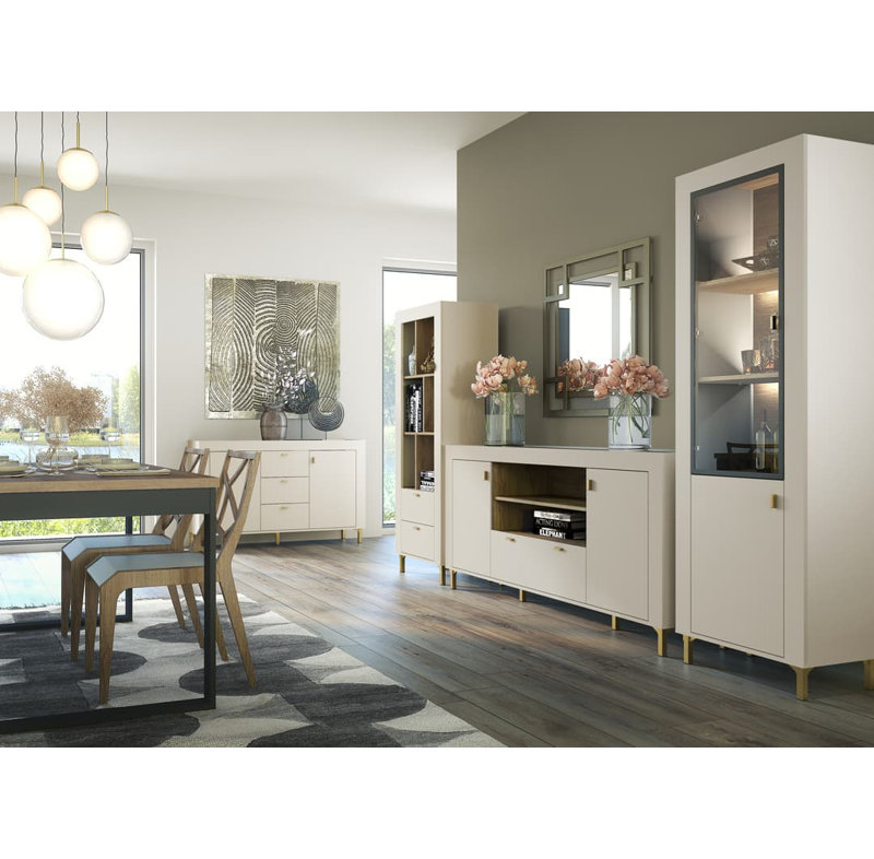 Naveena 177cm Sideboard, Cashmere/Oak