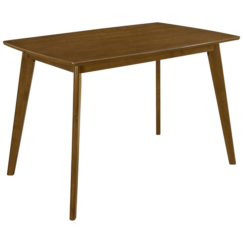 Table de salle à manger rétro avec pieds inclinés, H 30,02 po x L 47,27 po x l 29,52 po, Brun