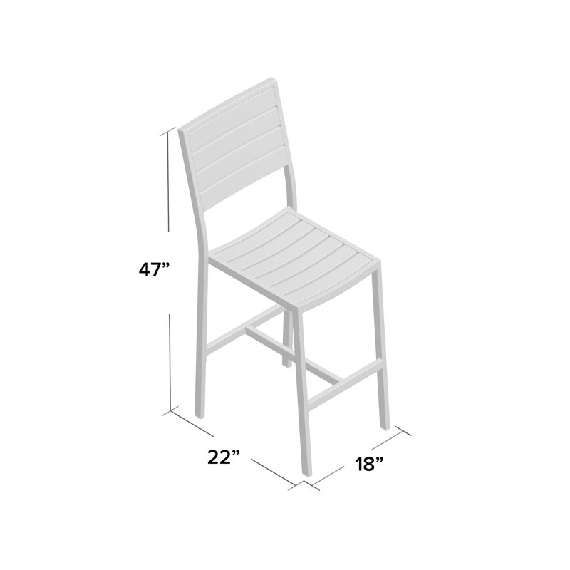 Tabouret de bar 30 po Napa, Noir / Teck