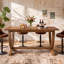 Fir Dining Table with Wood Base