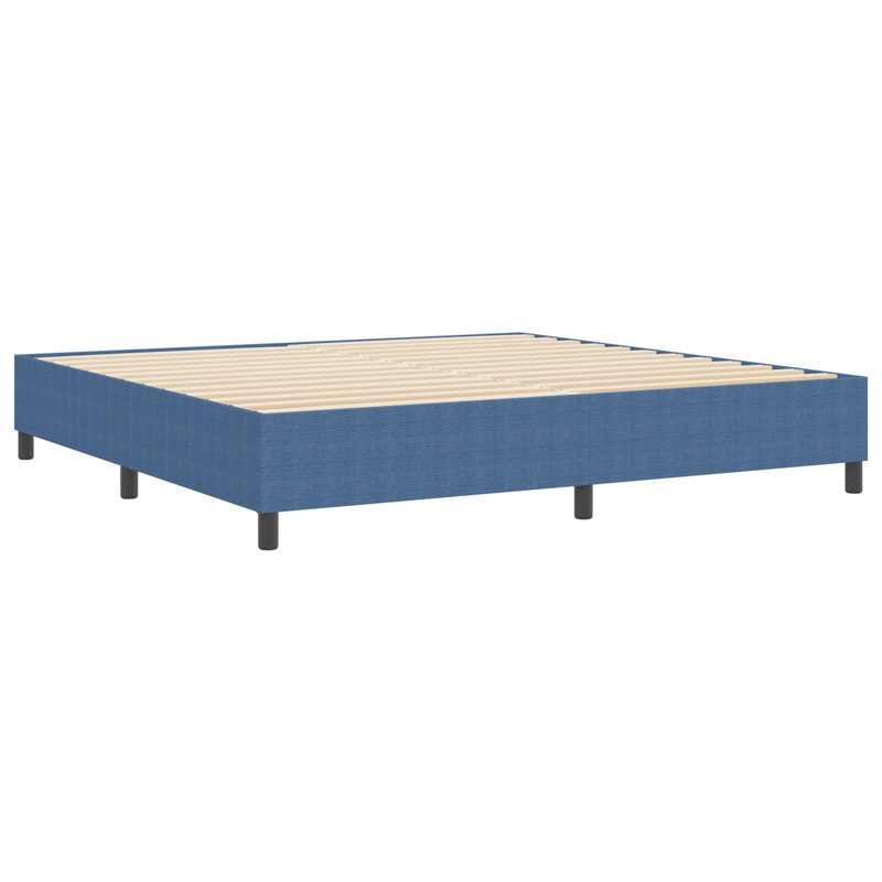 Solid Wood Bed, 200 x 200 cm, Blue