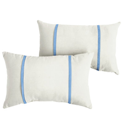 Furston Striped Outdoor Reversible Throw Pillow