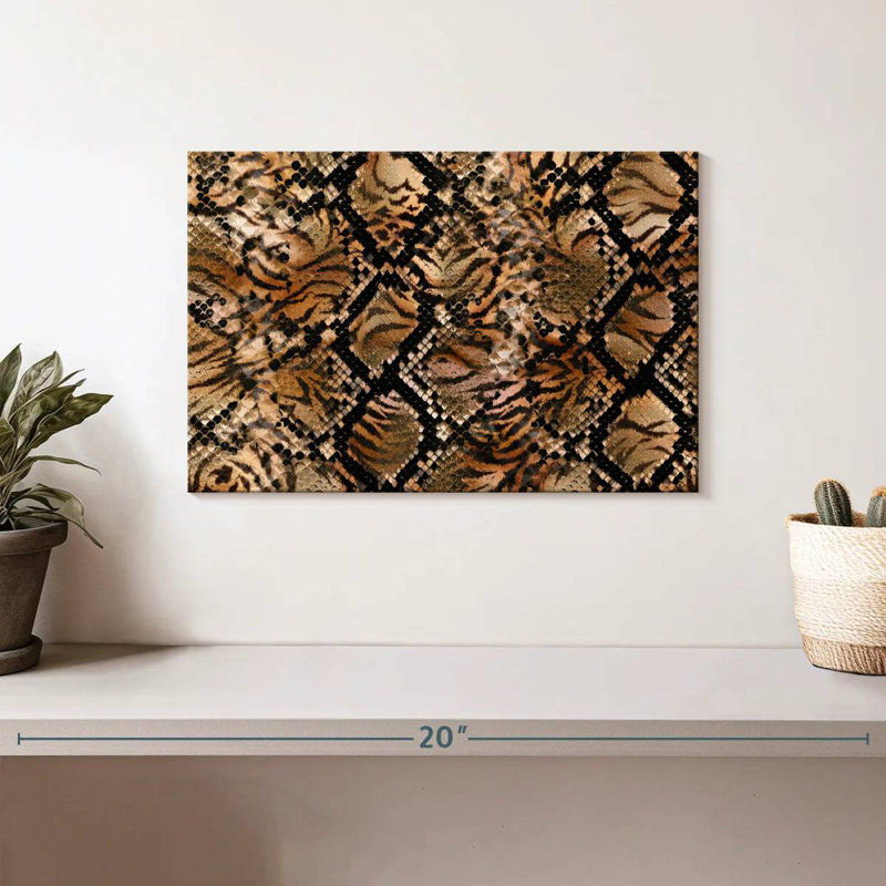 Kerner Leopard And Snake Skin, 8" H x 12" W