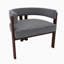 Chenille Fabric Upholstered Armchair with Open Back-796738145