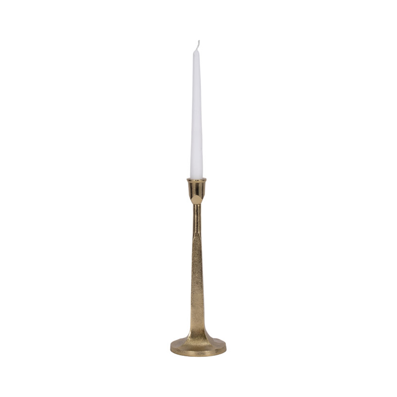 Porte-bougie moderne en métal et panneau de fibres à densité moyenne, H 12 po x l 4 po x P 4 po
