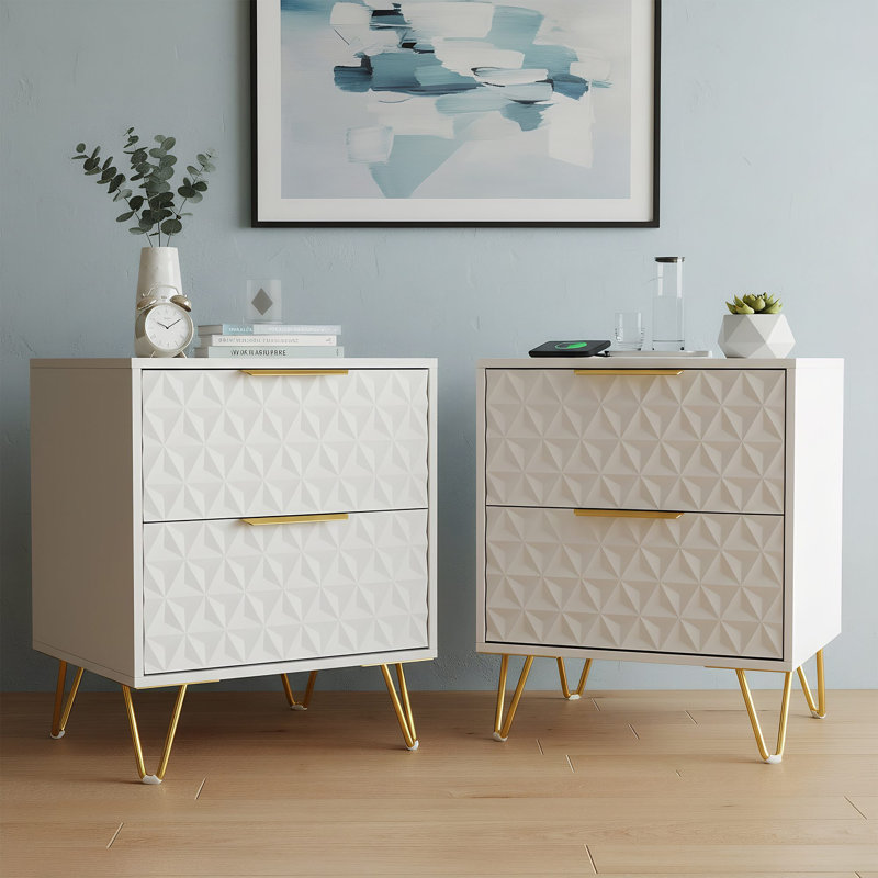 Table de chevet 16,5 po (ensemble de 2)