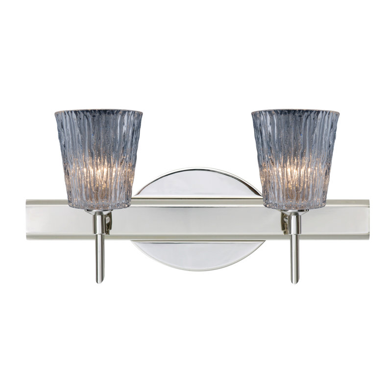 Senesca 2 - Light Dimmable Bath Bar, Clear Stone, Satin Nickel