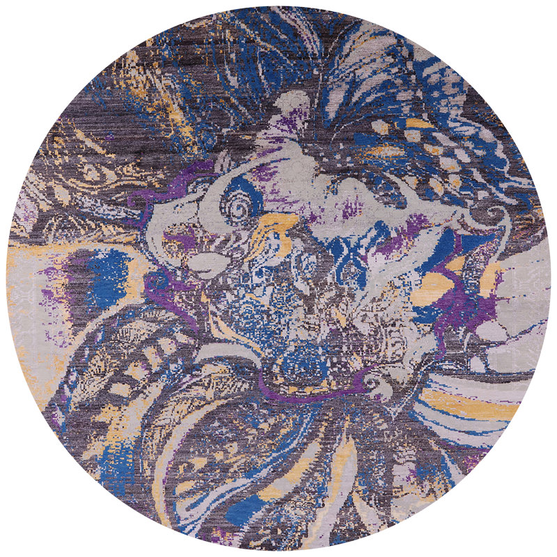 Tapis multicolore Hanlontown, Rond 6 pi