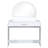 White 39" Bedroom Makeup Vanity Table. Touch Screen Lighted Mirror And Drawer. Curved Design For Elegance. Adequate Storage Space. User-. Simple Installation Procedure