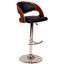 Tabouret de bar pivotant à hauteur réglable Chaffins en similicuir, base chromée-50232297-50232299
