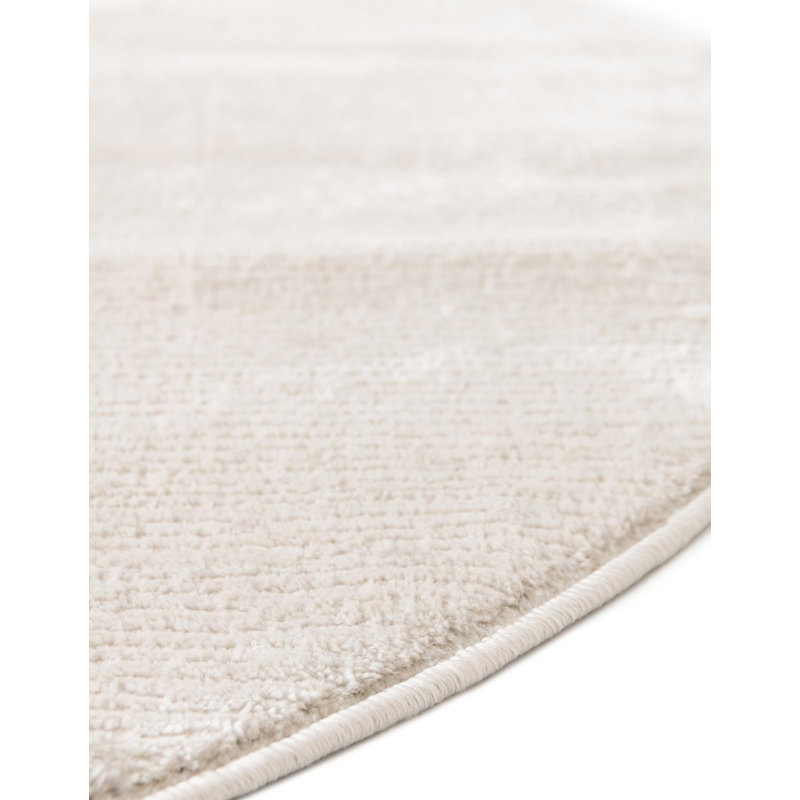 Mclellan Solid Color Machine Made Power Loom Area Rug in Ivory, Oval 4'1" x 6'1"
