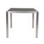 Table de salle à manger d'extérieur - Aluminium anodisé - Plateau en osier - Carré