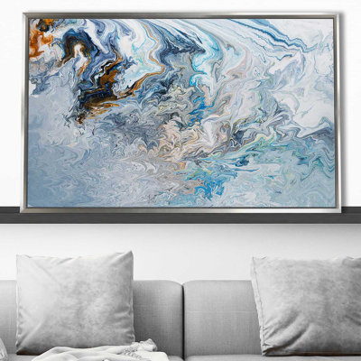 «Reading the actuel», peinture sur toile à cadre flottant