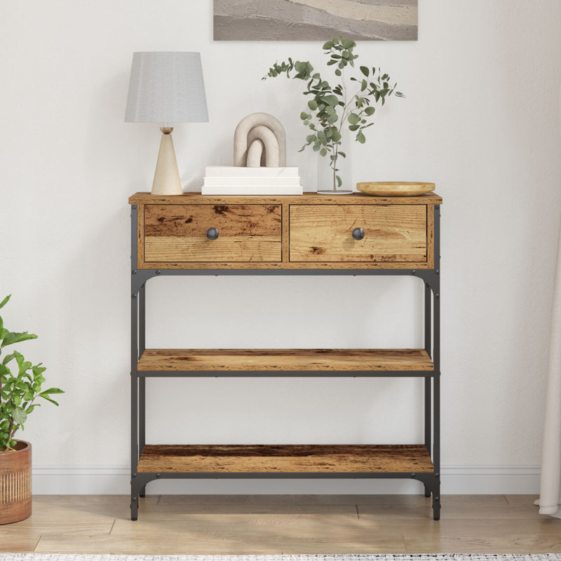 72.5cm Solid Wood Top Console Table