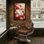 «Plants & Flowers Swan Roses Hearts Gold Accents», reproduction d'art sur toile