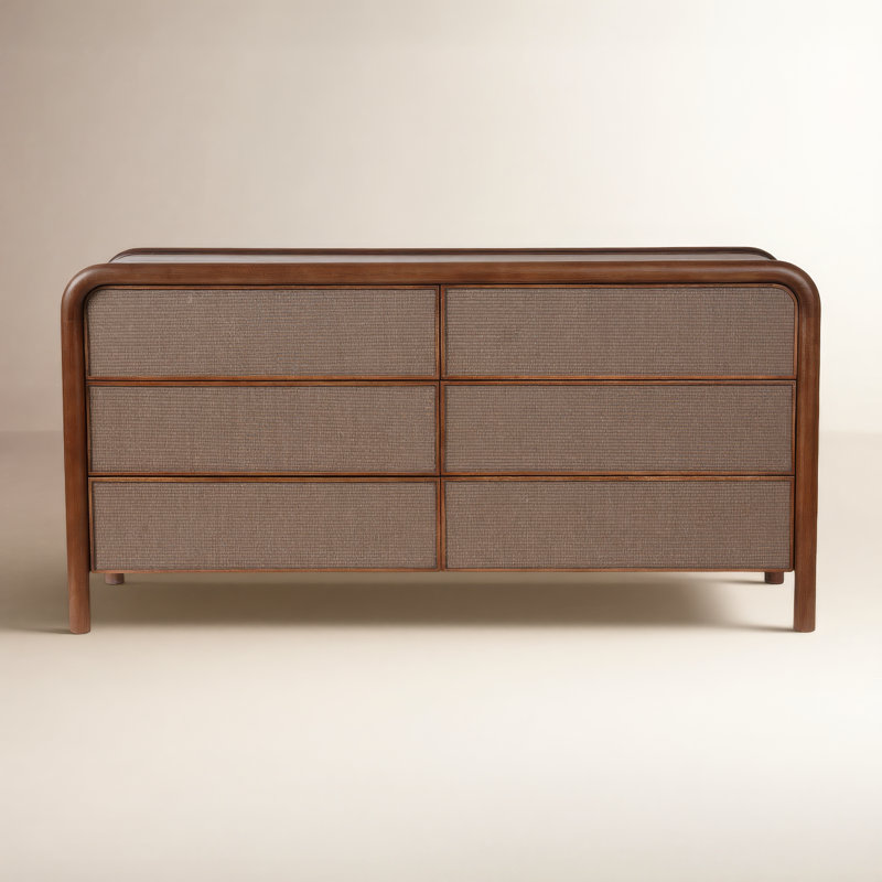 Omena 6 DRAWER DRESSER WARM BROWN