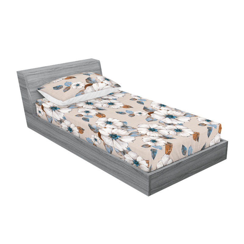 Drap-housse et taies décoratives 3 pièces Ambesonne, Ensemble de draps pour lit simple avec 1 taie d'or