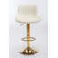 Tabouret de bar chromé à hauteur réglable avec repose-pieds et base pivotants chromés, ensemble de 2-1214953938