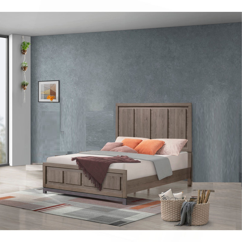 1Pc Contemporary Queen Panel Bed