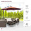 Parasol de patio en porte-à-faux décalé de 10 pi et abat-jour ajustable à 360 ° avec base d'eau, brun